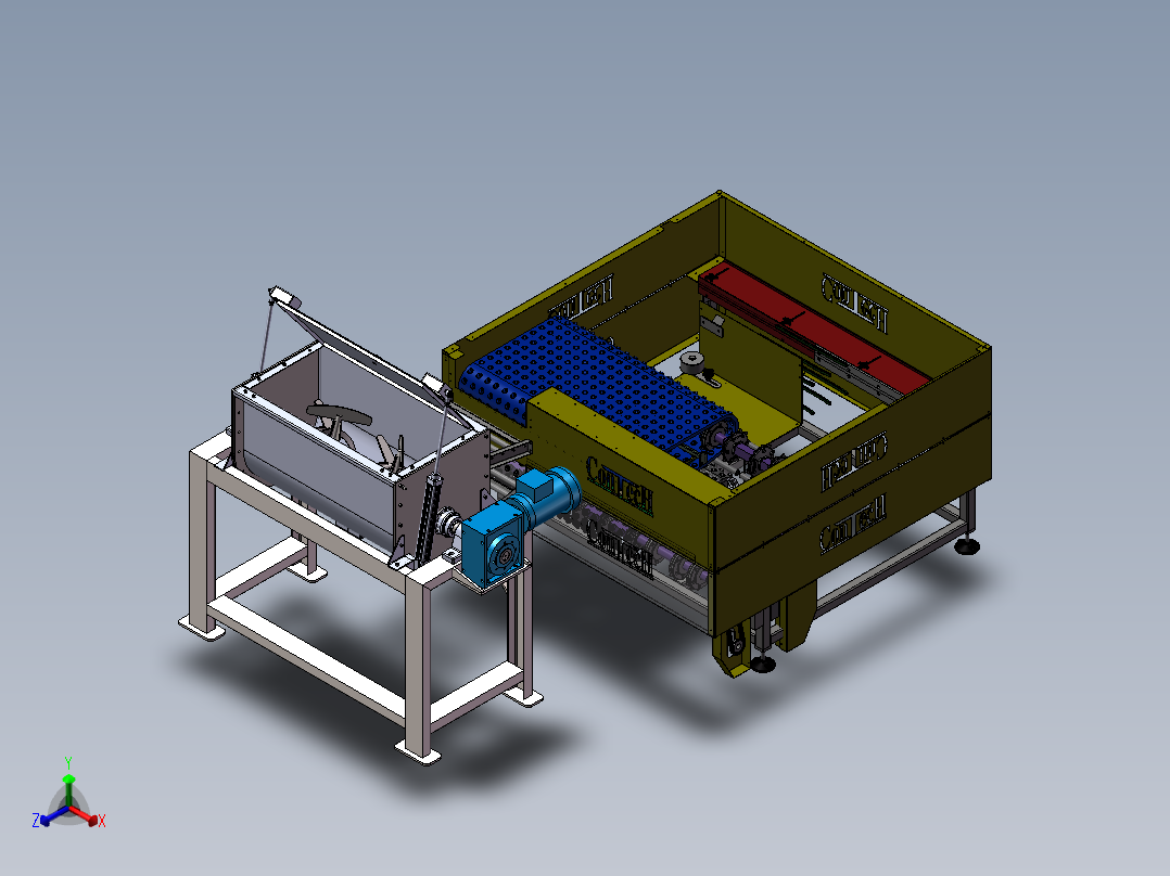 大型精密复合搅拌机sw17正等轴测图