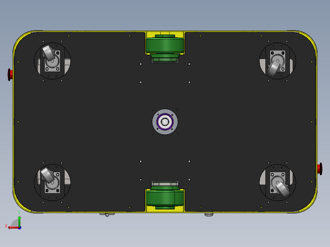 带顶升的AGV小车sw22可编辑后视图