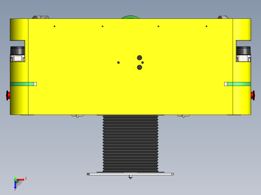 带顶升的AGV小车sw22可编辑俯视图