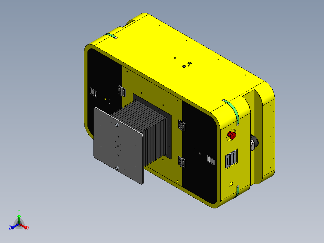 带顶升的AGV小车sw22可编辑正等轴测图