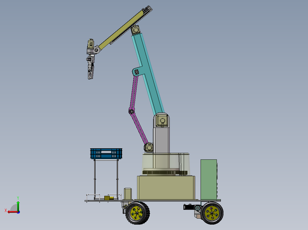 水果采摘机器人sw22后视图