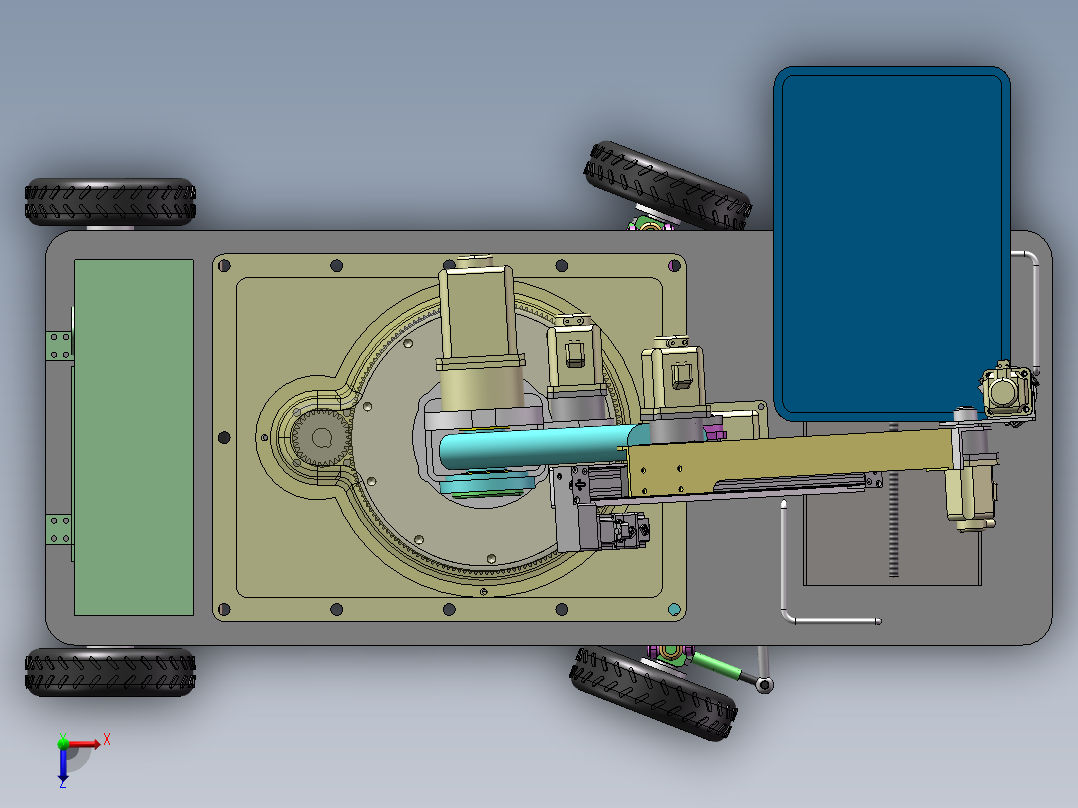 水果采摘机器人sw22俯视图