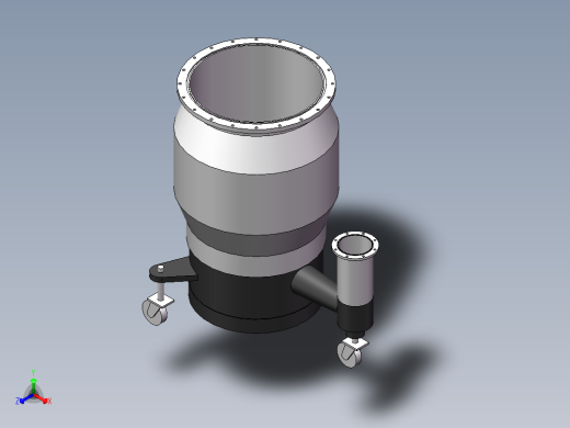 KT-630高真空油扩散泵(沈阳真龙)正等轴测缩略图