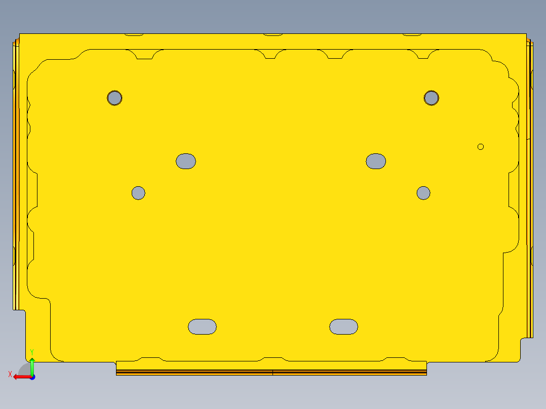 金属外壳CNC加工铣外观面编程模型后视图