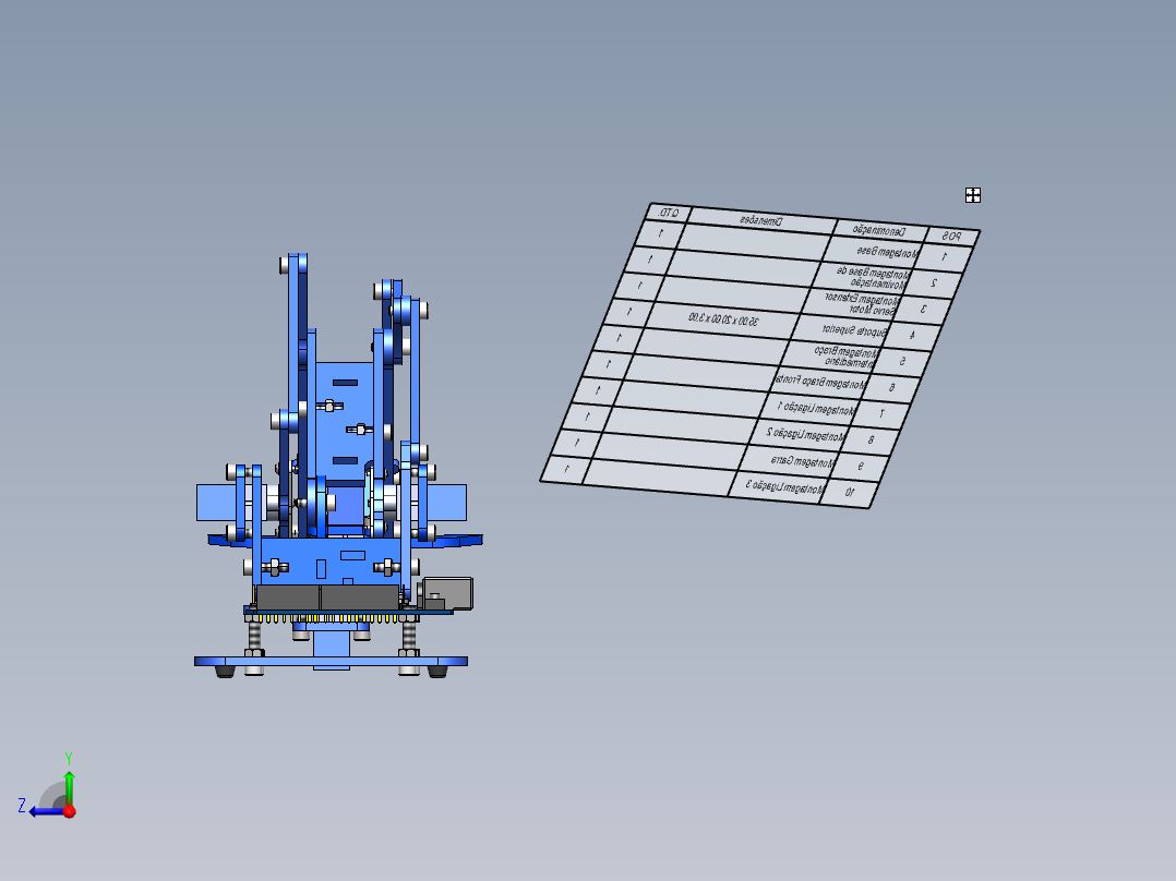 MeArm V1.0机械臂sw23可编辑后视图