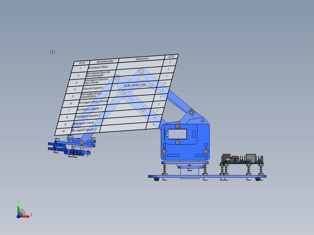 MeArm V1.0机械臂sw23可编辑右视图