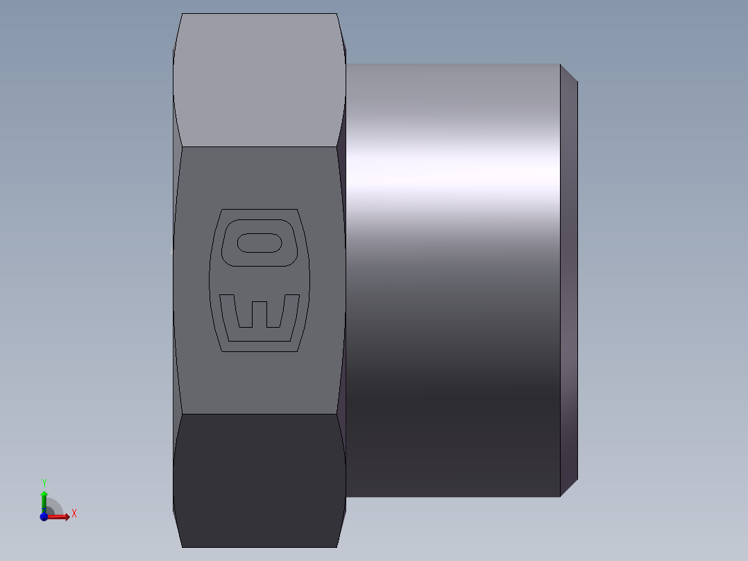 堵头 4C+4D 管端堵、4D-30前视图