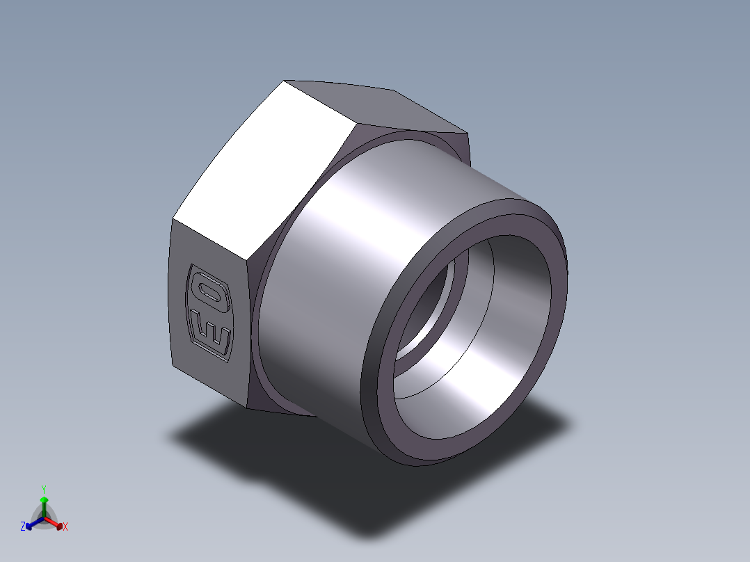 堵头 4C+4D 管端堵、4D-30正等轴测图