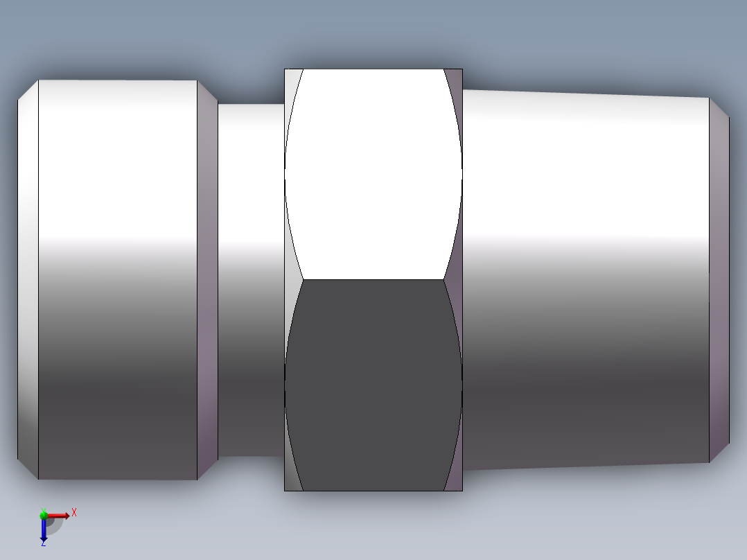 英制锥管螺纹直接头、1DT-18-06SP非标俯视图