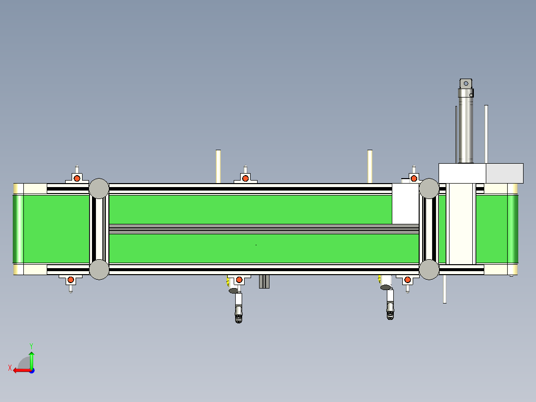 带相机检测倍速皮带输送线设计后视图