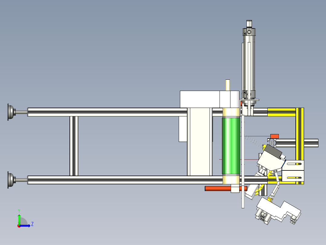 带相机检测倍速皮带输送线设计左视图