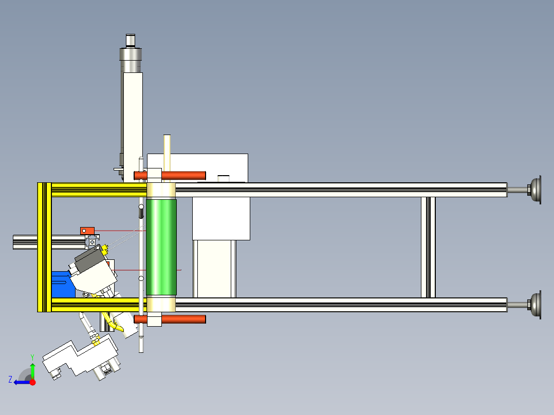 带相机检测倍速皮带输送线设计右视图