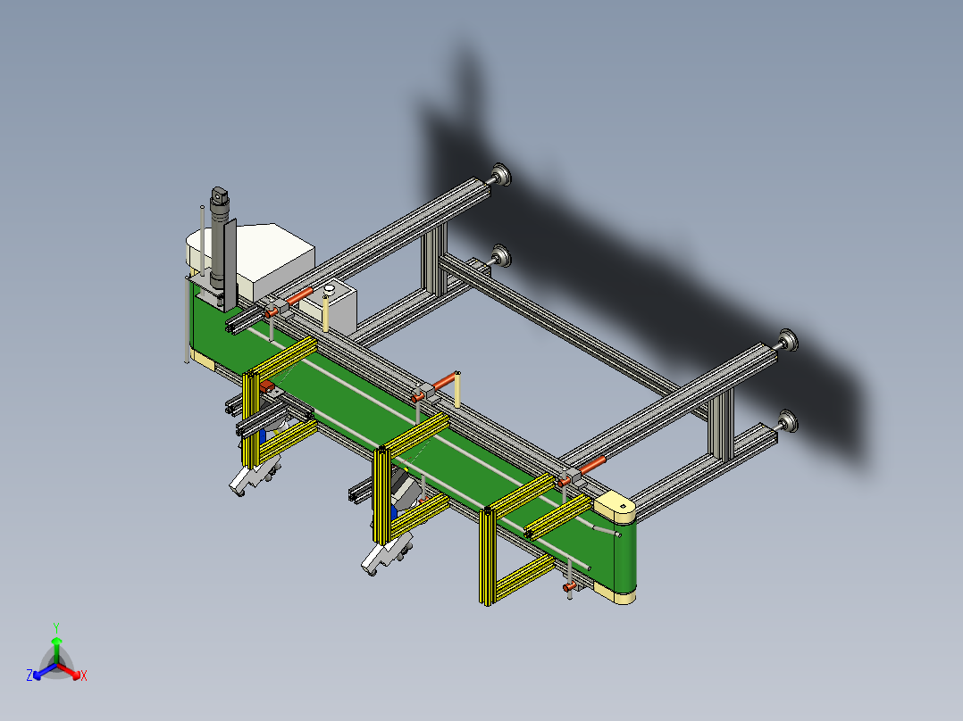 带相机检测倍速皮带输送线设计正等轴测图