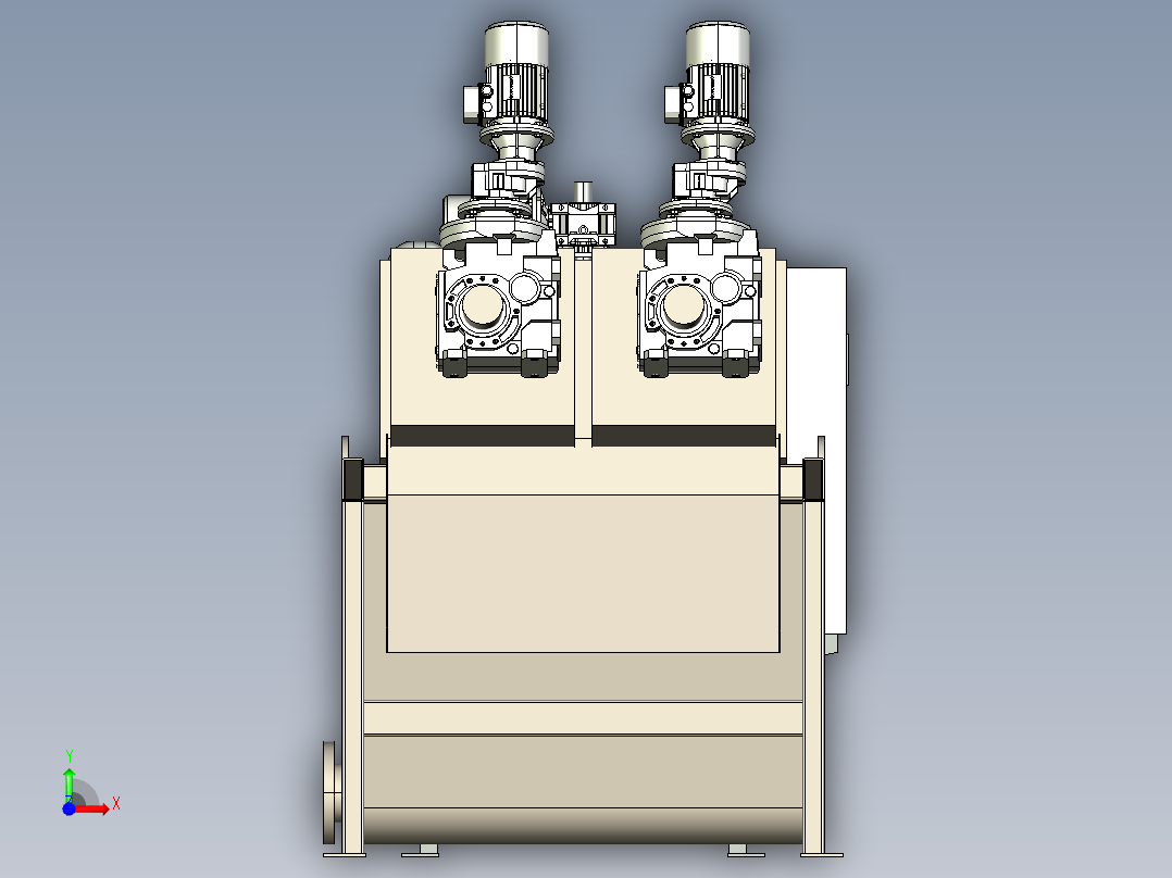 B3004220-脱水机多盘螺旋压榨机前视图