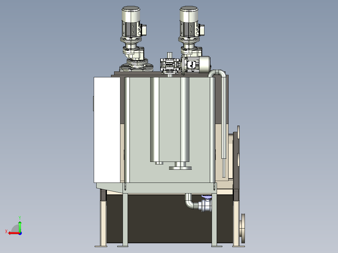 B3004220-脱水机多盘螺旋压榨机后视图