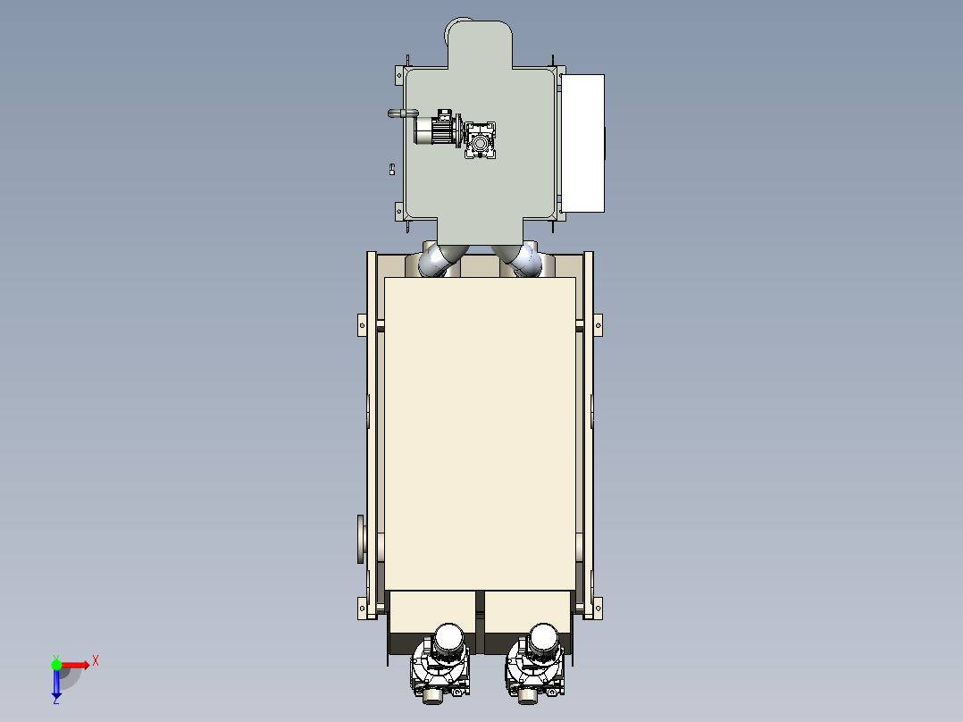 B3004220-脱水机多盘螺旋压榨机俯视图