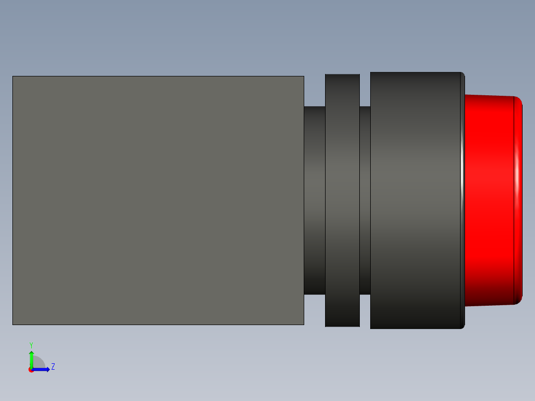 按钮开关左视图