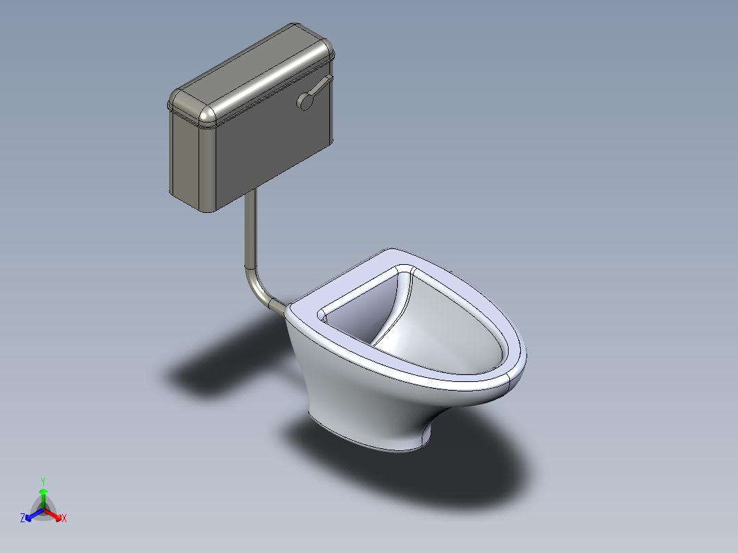 马桶(11)正等轴测图