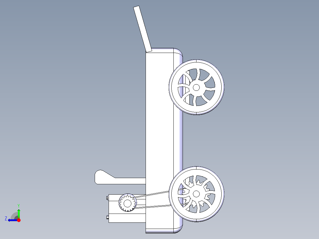 B3003997-金属运输车辆右视图