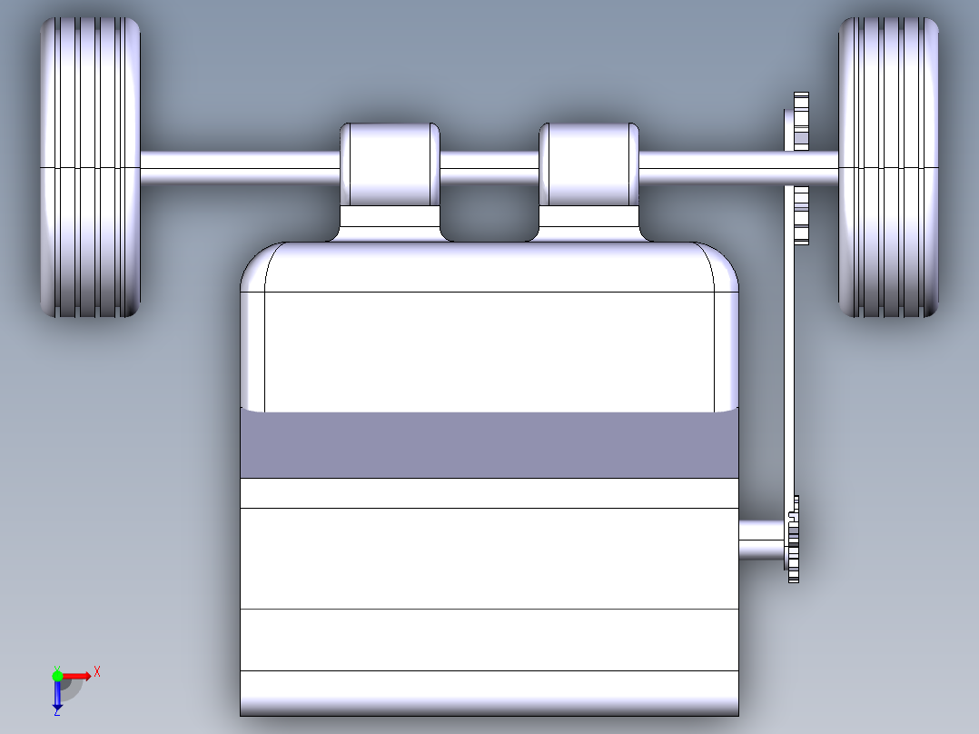 B3003997-金属运输车辆俯视图