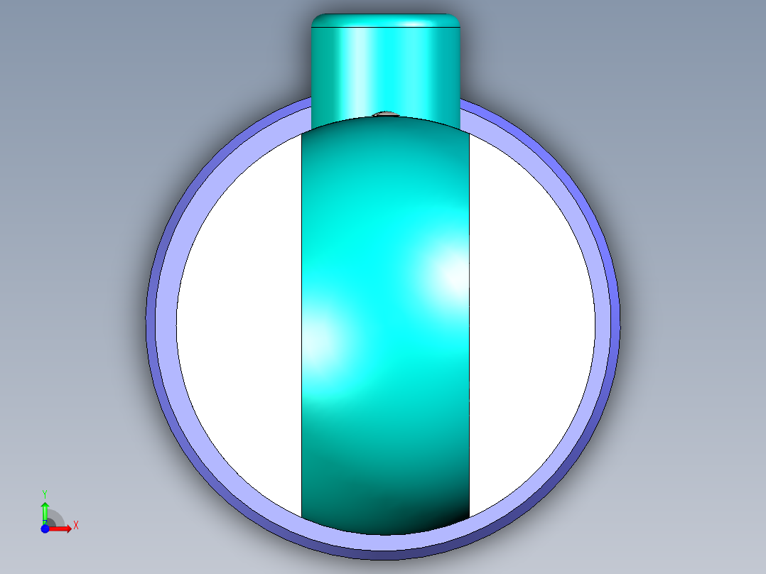 单杆双作用活塞式油缸前视图