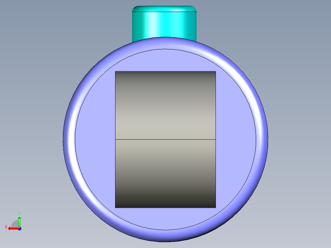 单杆双作用活塞式油缸后视图