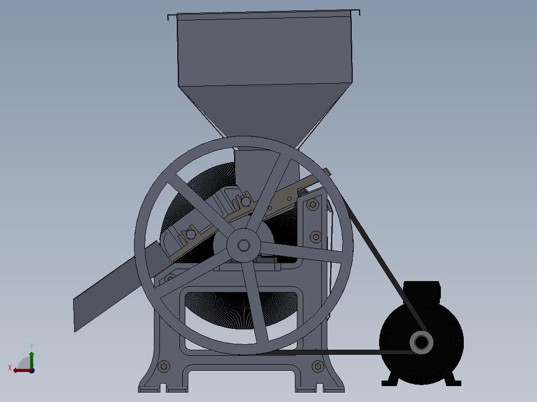 破碎机、咖啡研磨机咖啡碎浆机后视图