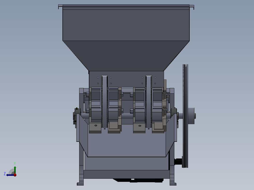 破碎机、咖啡研磨机咖啡碎浆机右视图