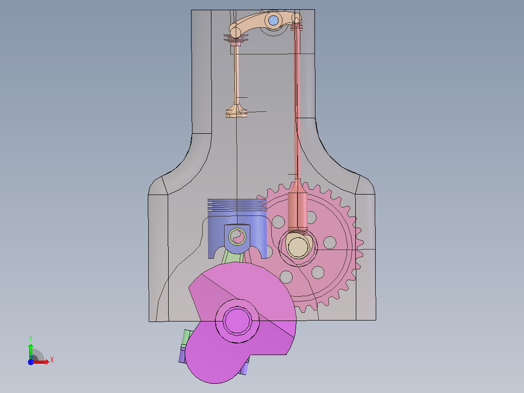 马达压缩结构前视图