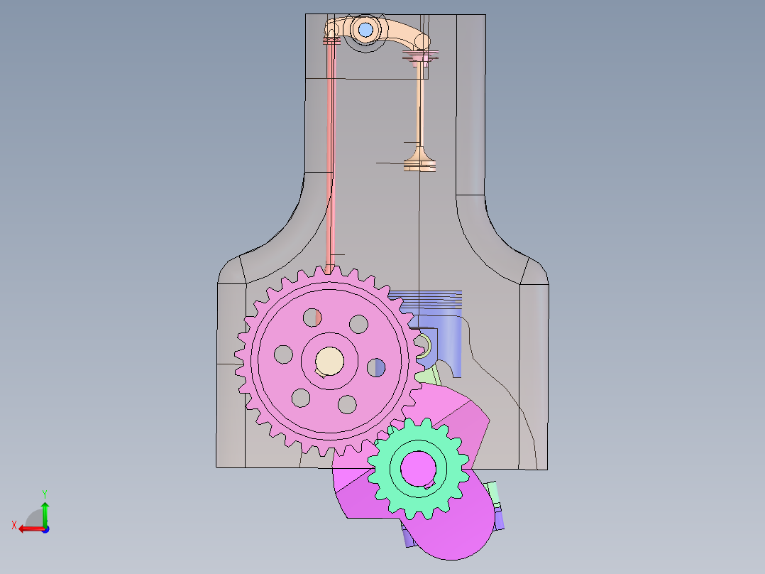 马达压缩结构后视图