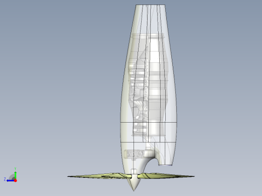 涡喷涡轮喷气涡轴涡轮轴发动机 CATIA STP右视缩略图