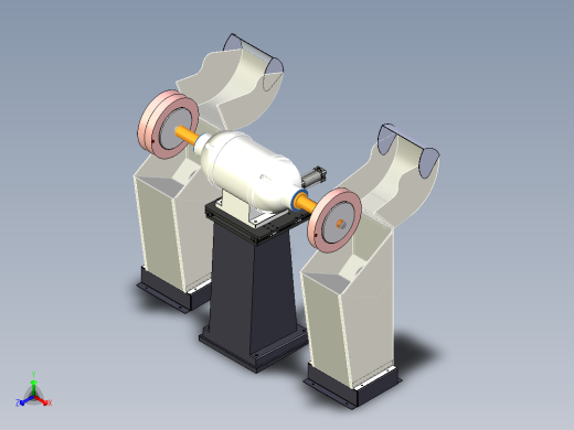 双工位抛光机正等轴测缩略图