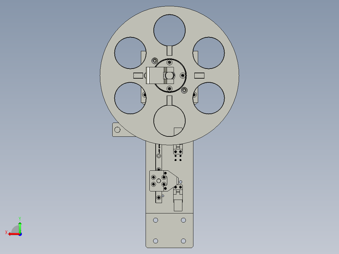 YST-08收隔离纸机构后视图