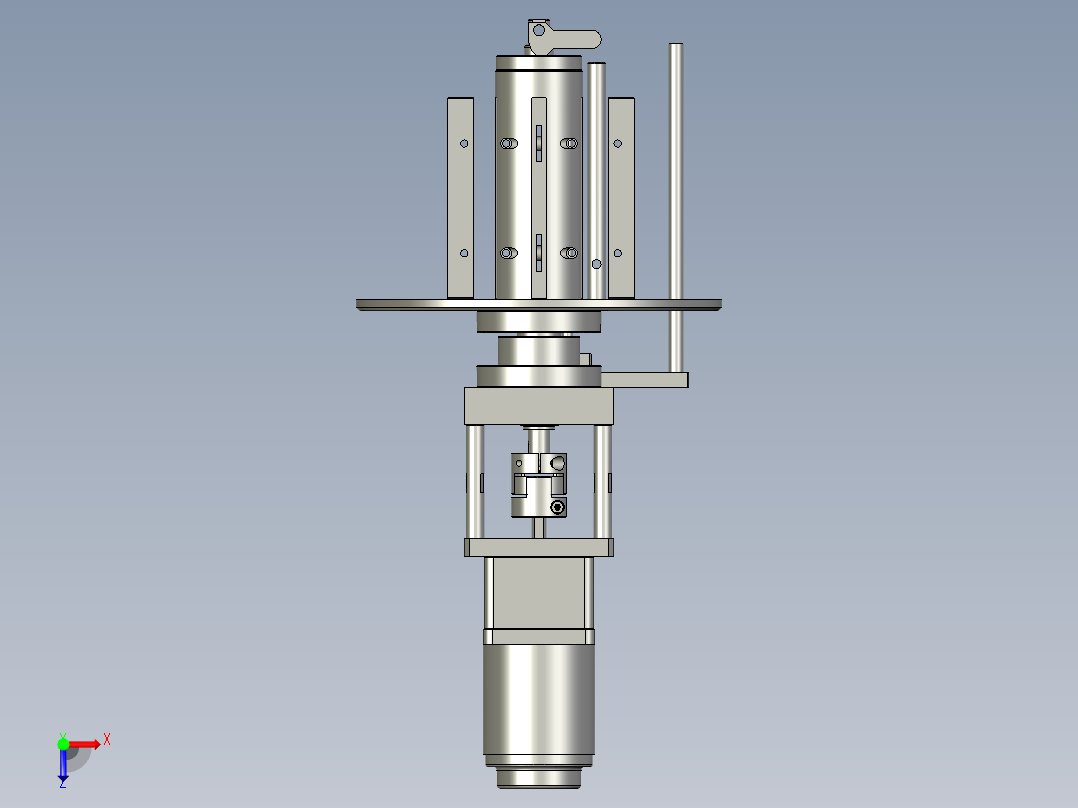 YST-08收隔离纸机构俯视图