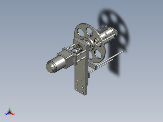 YST-08收隔离纸机构正等轴测缩略图