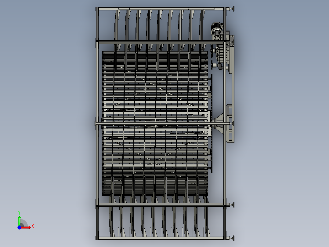 链网成型快速降温装置前视图