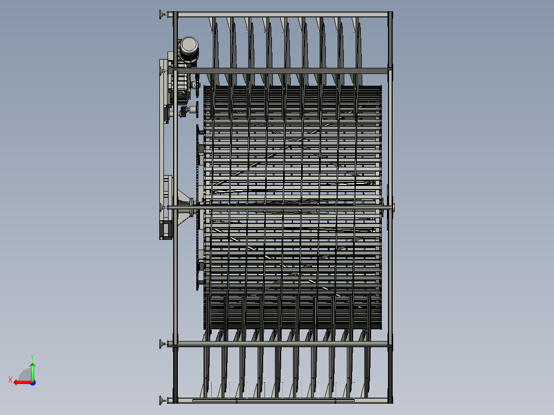 链网成型快速降温装置后视图