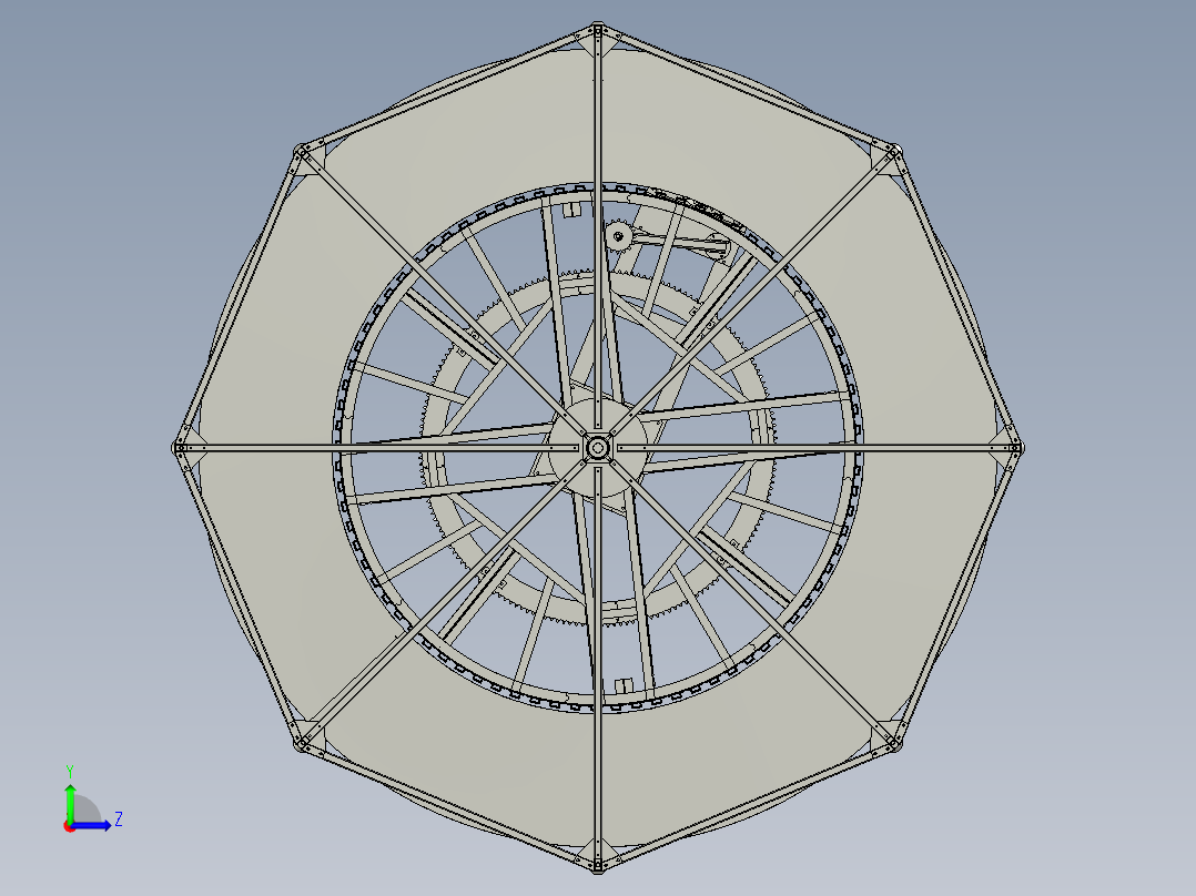 链网成型快速降温装置左视图