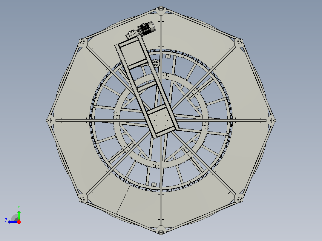 链网成型快速降温装置右视图