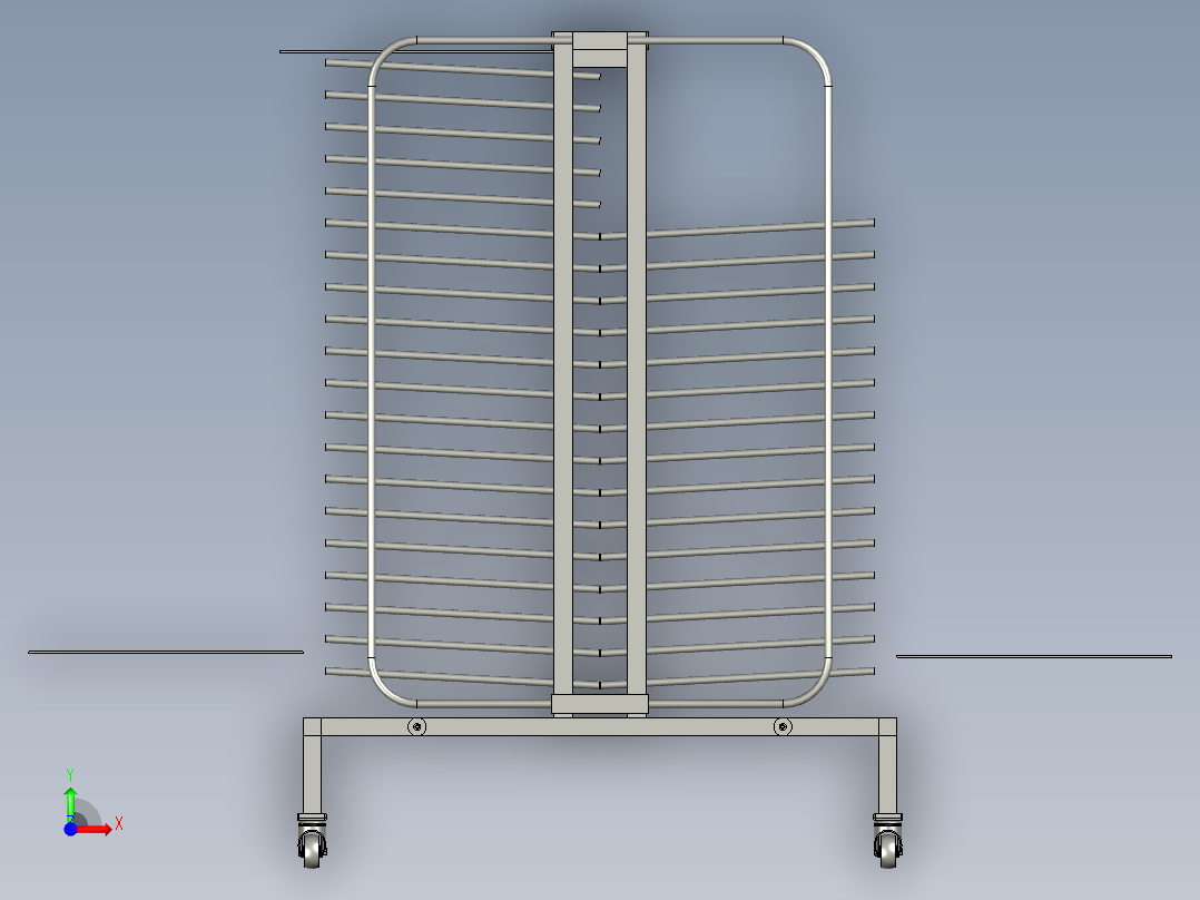 面板物料周转车-组件前视图