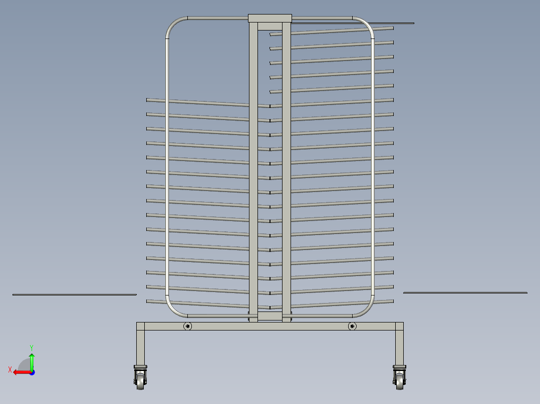 面板物料周转车-组件后视图