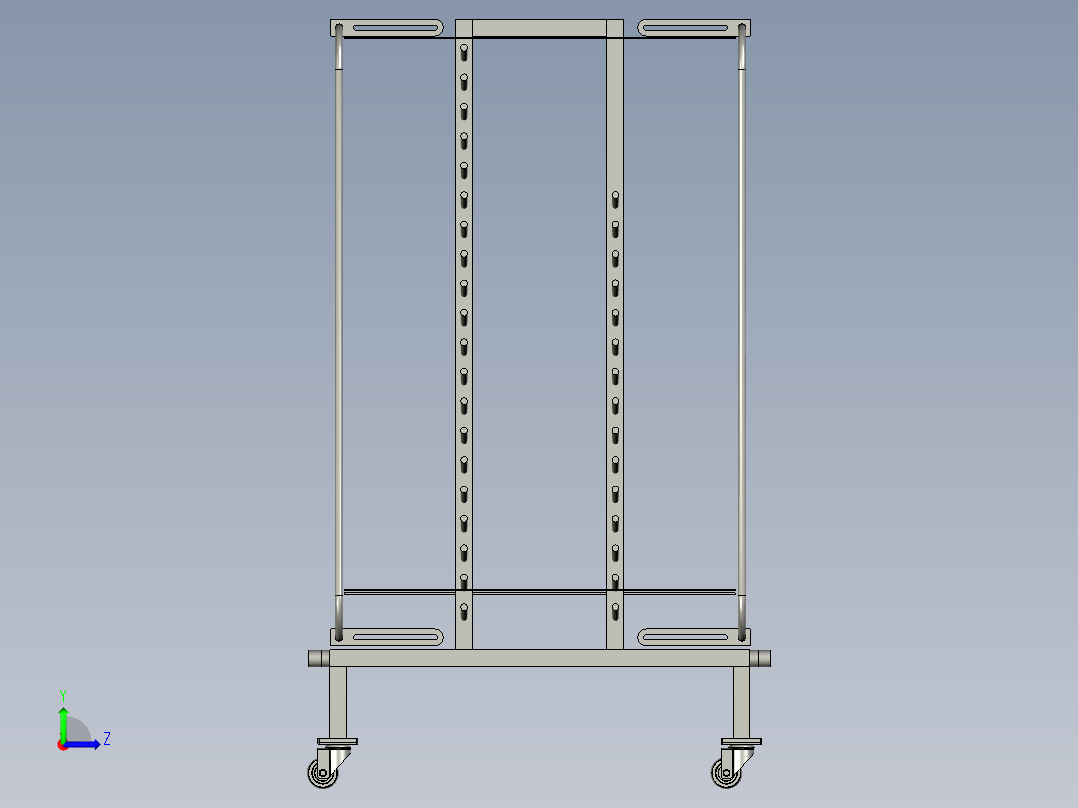 面板物料周转车-组件左视图
