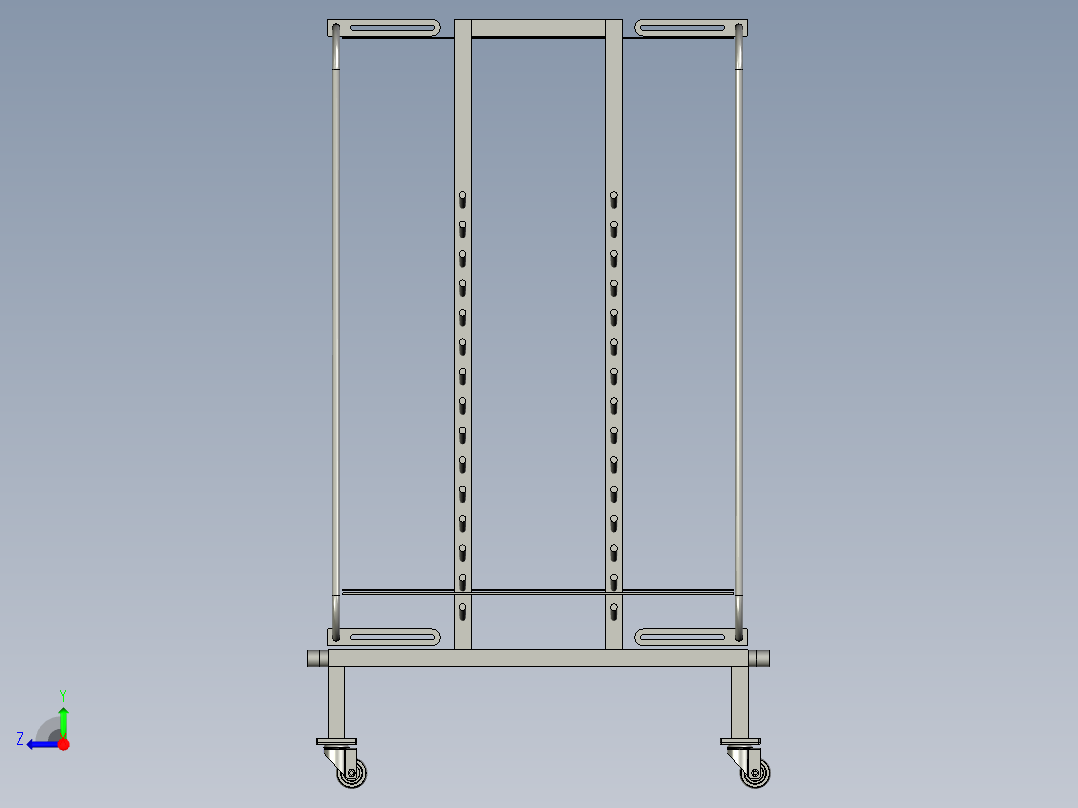 面板物料周转车-组件右视图