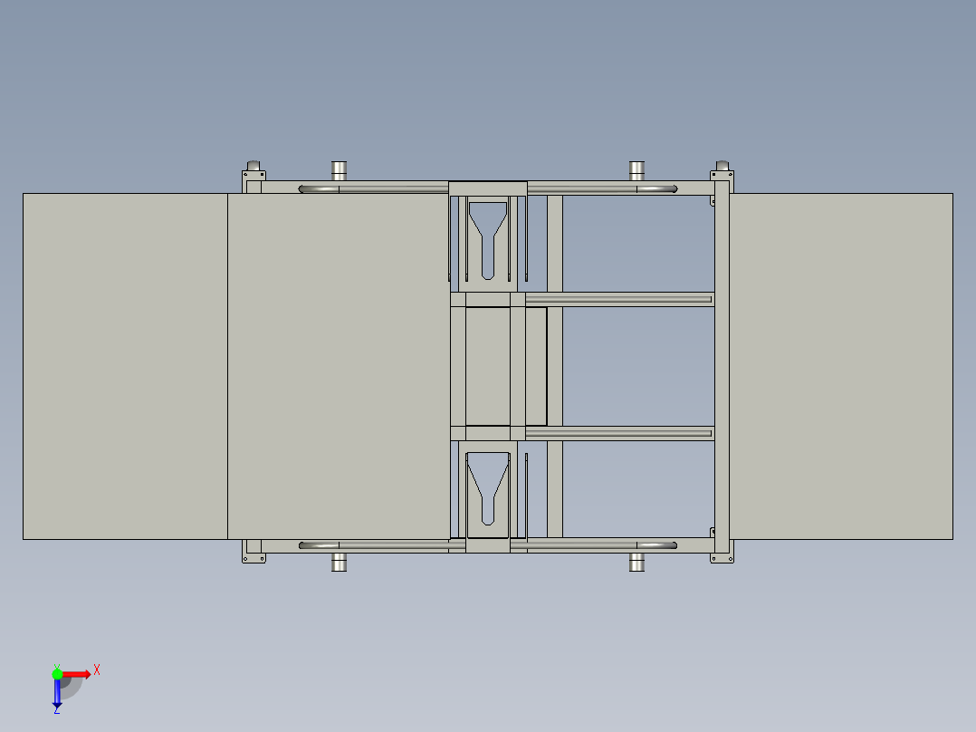 面板物料周转车-组件俯视图