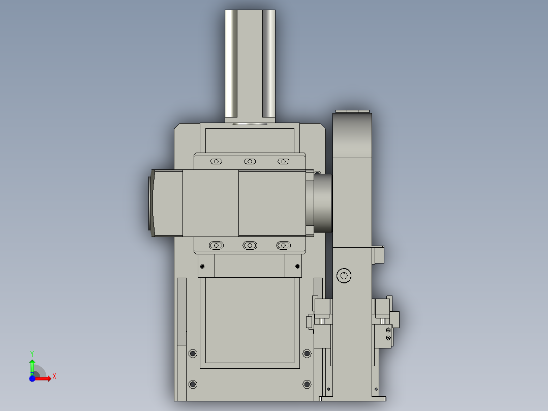 -锯切机构前视图