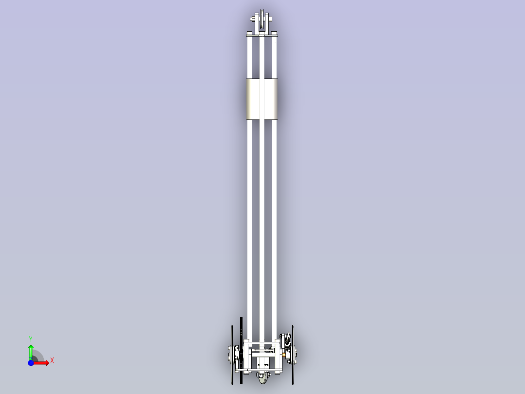 TYUT2015届无碳小车3D图纸模型前视图