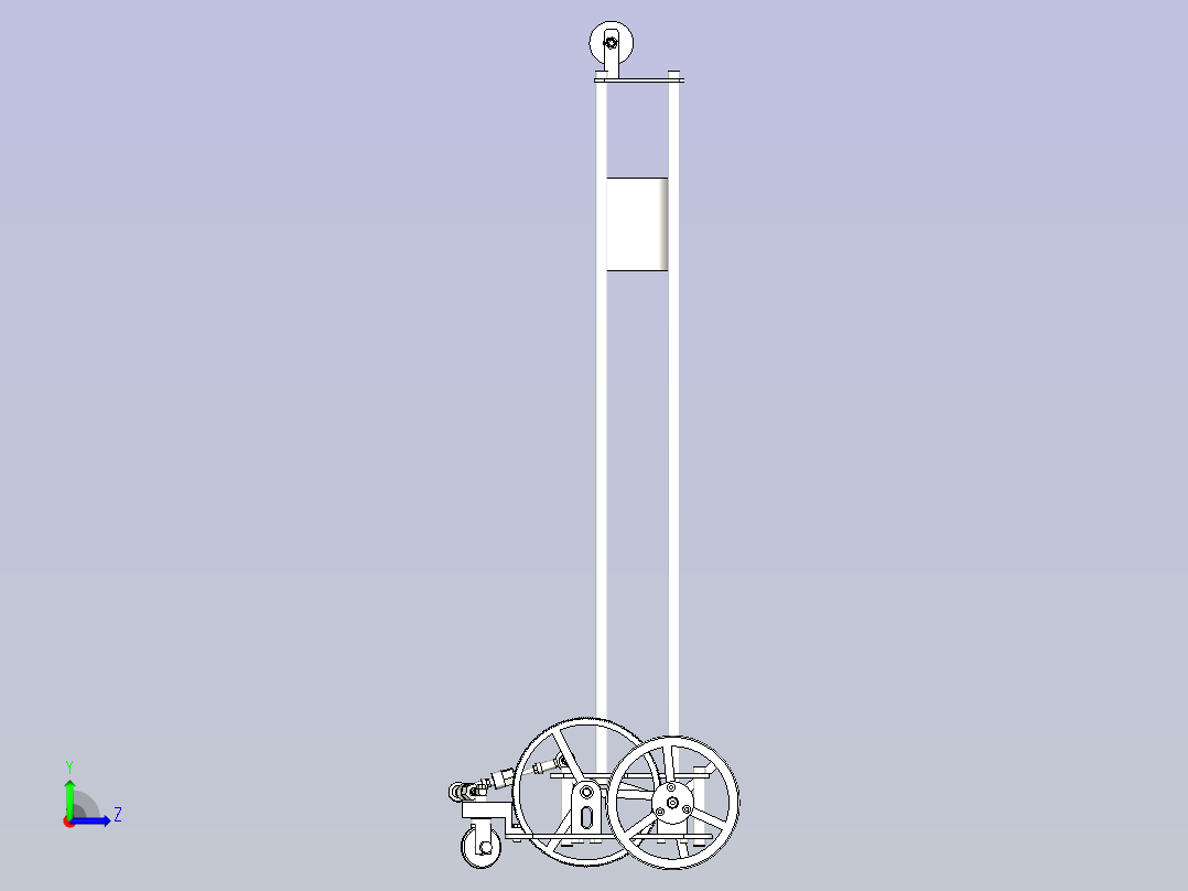 TYUT2015届无碳小车3D图纸模型左视图