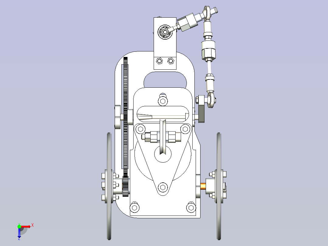 TYUT2015届无碳小车3D图纸模型俯视图