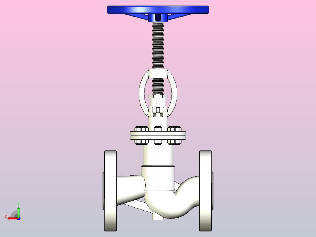 J41W-40R法兰连接截止阀[J41W-40R]DN15后视图