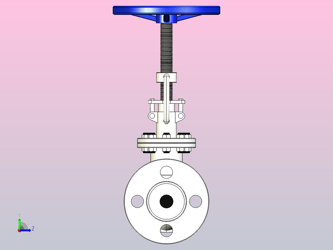 J41W-40R法兰连接截止阀[J41W-40R]DN15左视图